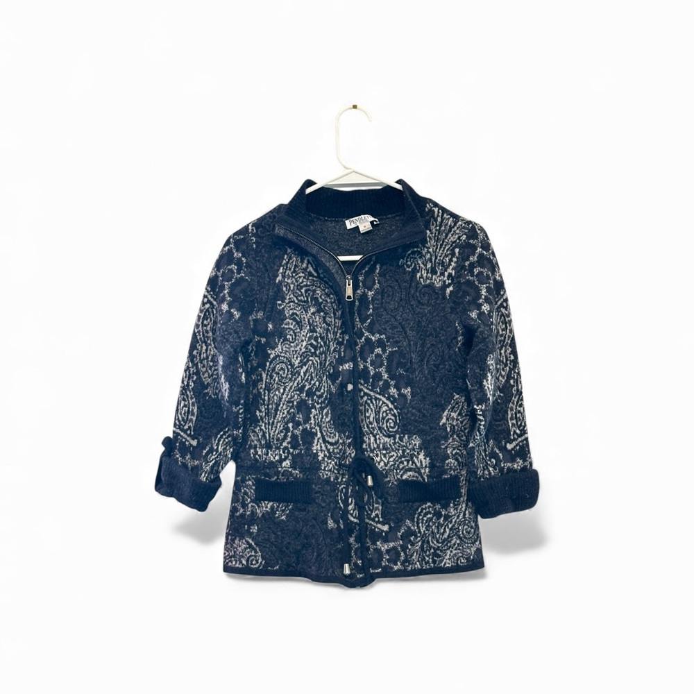 Pendleton Petites Gray Scale Boho Art Patterned W… - image 1